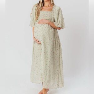 Floral Maternity Maxi Dress